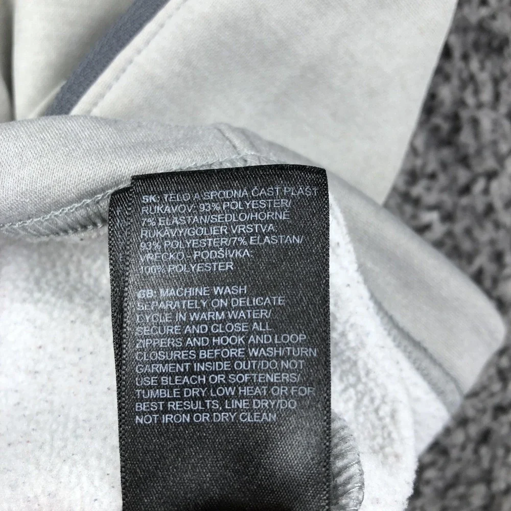 The North Face Jacket Mens‎ Small Gray Fleece Softshell Full Zip Pockets Hiking